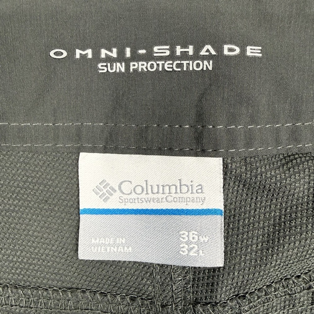 Columbia Pants Mens 36x32 Gray Omni-Shade Articulated Knees Hiking Outdoor EUC - Picture 4 of 13